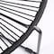 Armen Living Acapulco Indoor Outdoor Steel Papasan Lounge Chair with Black Rope LCACSIBL - alternate 3